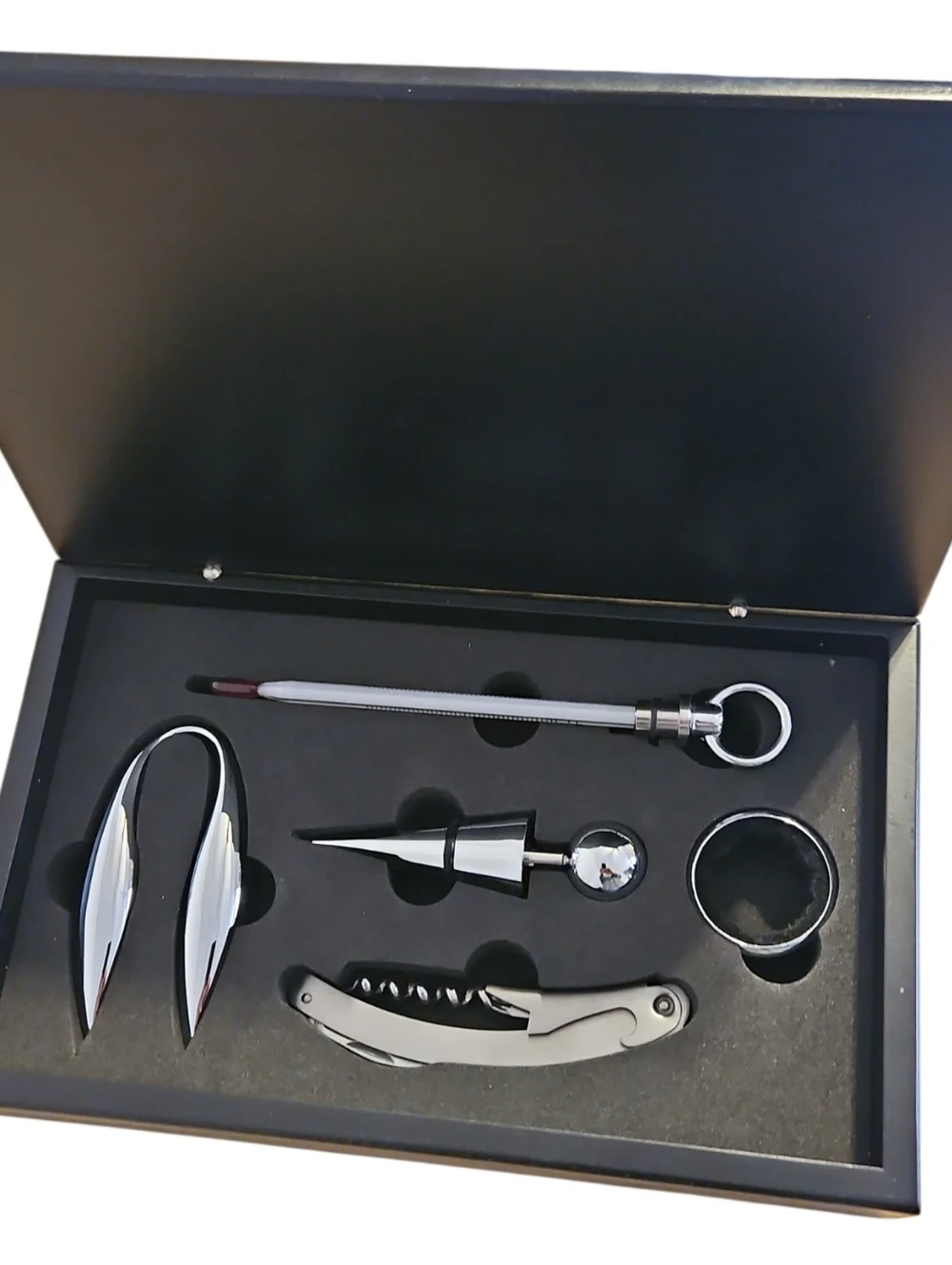 Wine Accessory Set 5 Stainless Steel Professional  Tools In Decorative Box NWT
